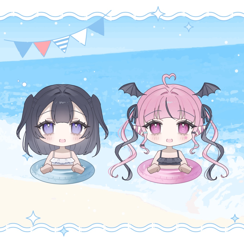 浮き輪量産依頼【商用利用可 夏にぴったりの可愛いイラスト描きます! イラスト依頼】