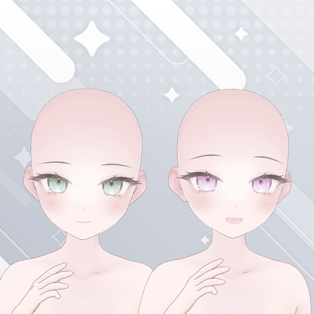 【素体モデル】セラ -Serra-【VRoid オリジナル3Dモデル カスタム用 女の子 巨乳版あり 中性 男の子対応】