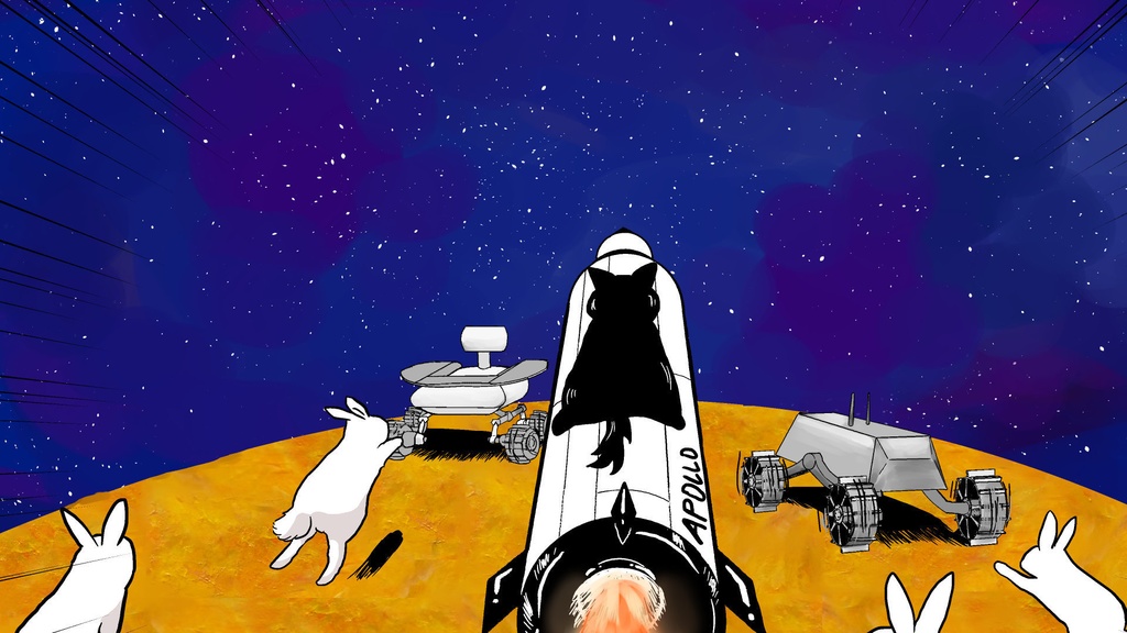 Anime"Kann-chan gets the lunar rock." 【English】