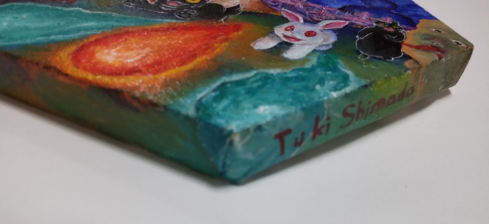 六角形キャンバス絵画「境港」