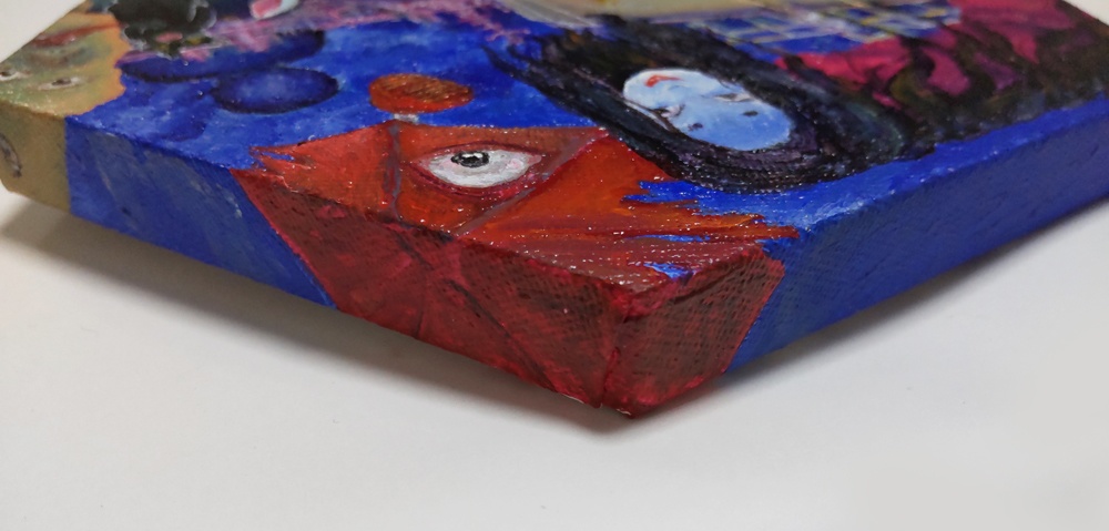 六角形キャンバス絵画「境港」