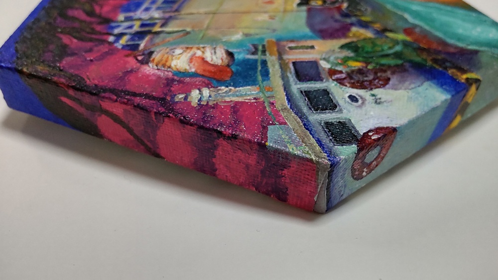 六角形キャンバス絵画「境港」