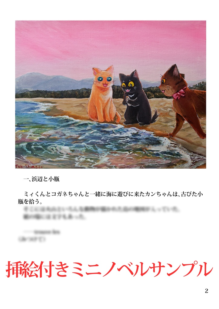 黒ねこカンちゃんの宝探し~幻の島と幽霊船の正体~(挿絵付きミニノベル販売ページ)
