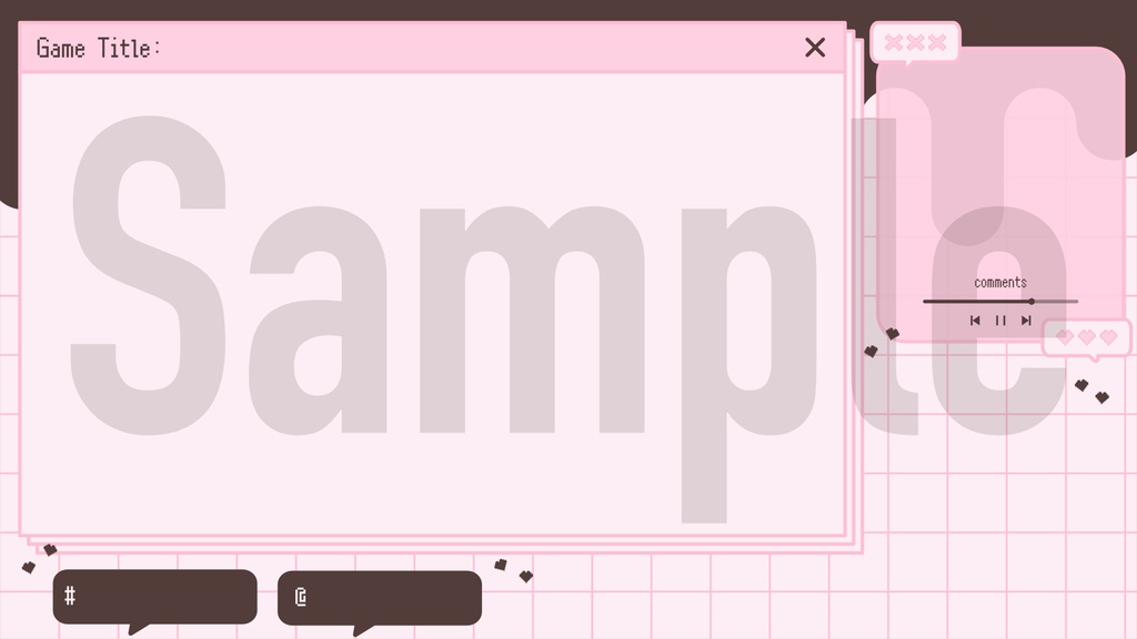 【配信背景素材】バレンタインモチーフ4点セット