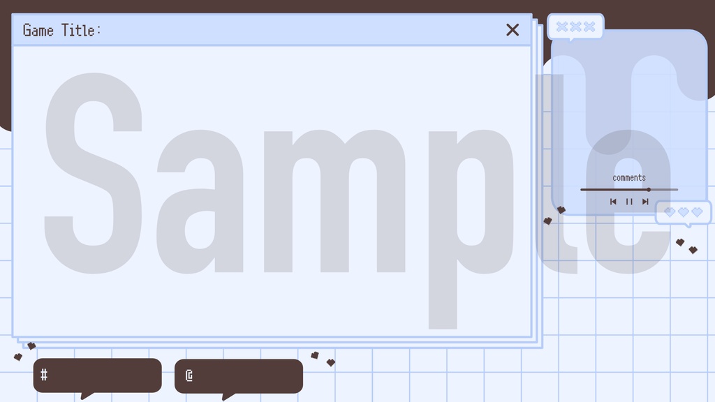 【配信背景素材】バレンタインモチーフ4点セット