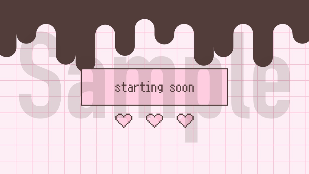 【配信背景素材】バレンタインモチーフ4点セット