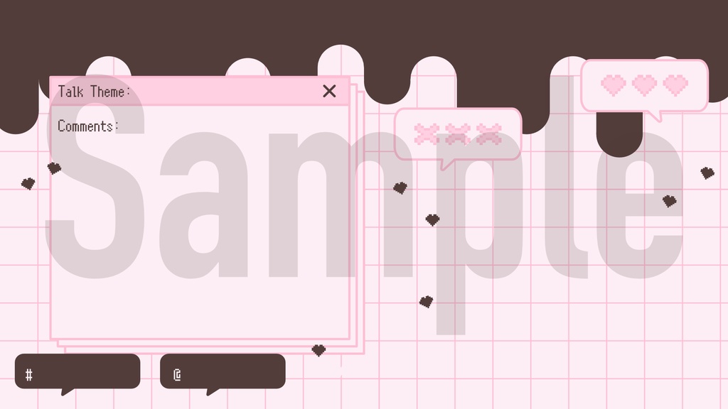 【配信背景素材】バレンタインモチーフ4点セット