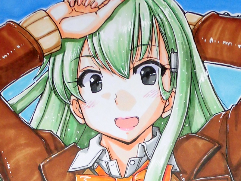 2つ折り色紙 鈴谷(3)