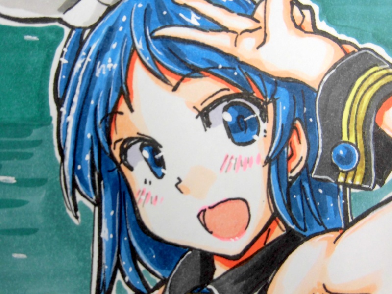 色紙 涼風&五月雨バニー(6)