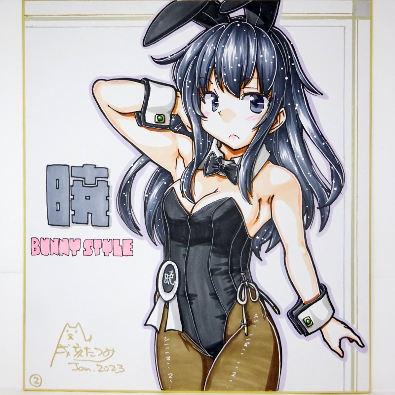 色紙 暁バニー(2)