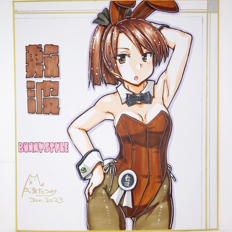 色紙 敷浪バニー