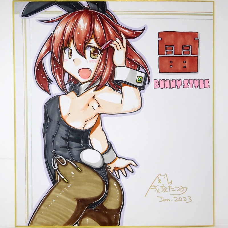 色紙 雷バニー