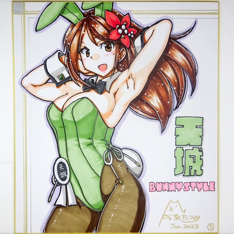 色紙 天城バニー(5)