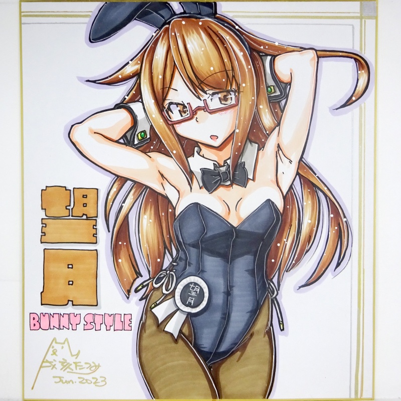 色紙 望月バニー