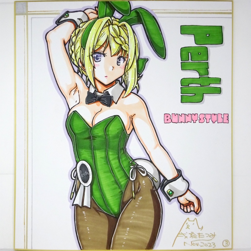 【終了】色紙 パースバニー(4)