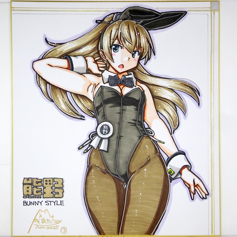 色紙 熊野バニー(3)