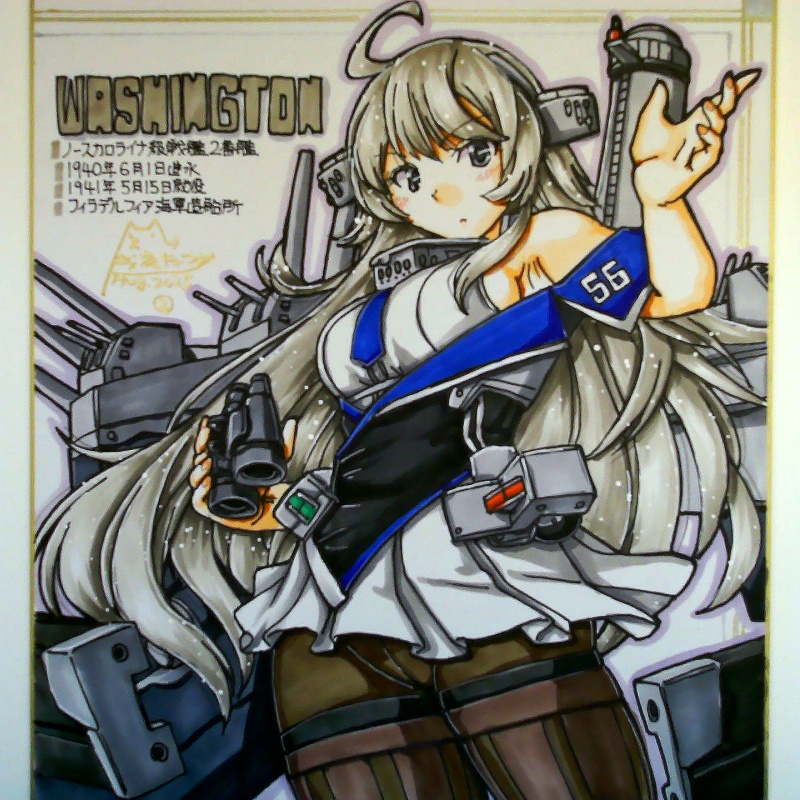 色紙 ワシントン(2)