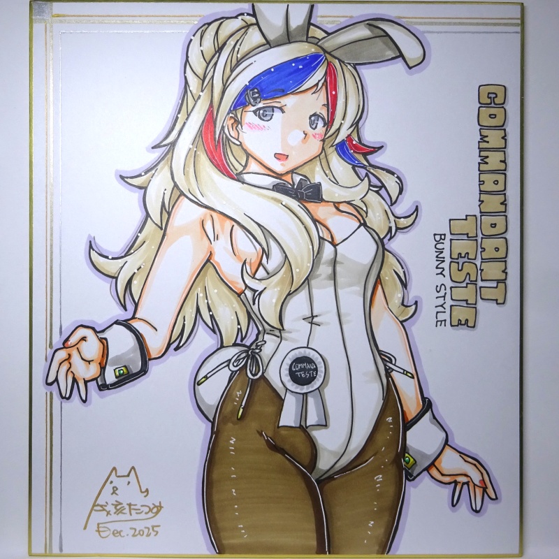 色紙 コマンダンテストバニー