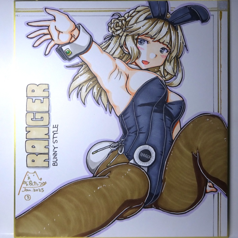 色紙 レンジャーバニー(3)