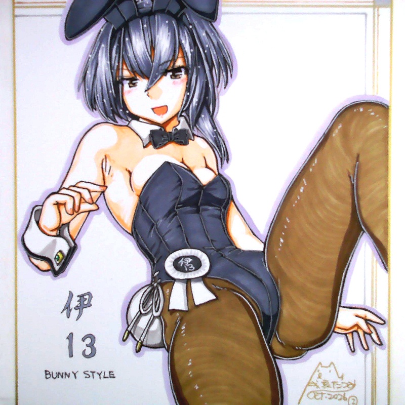 色紙 伊13バニー(2)