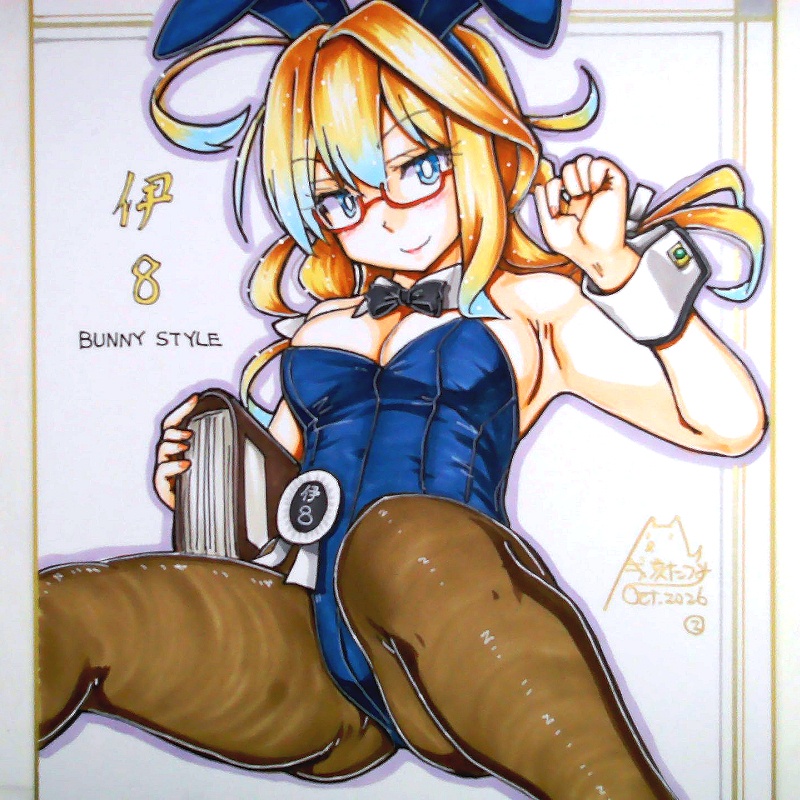 色紙 伊8バニー(2)