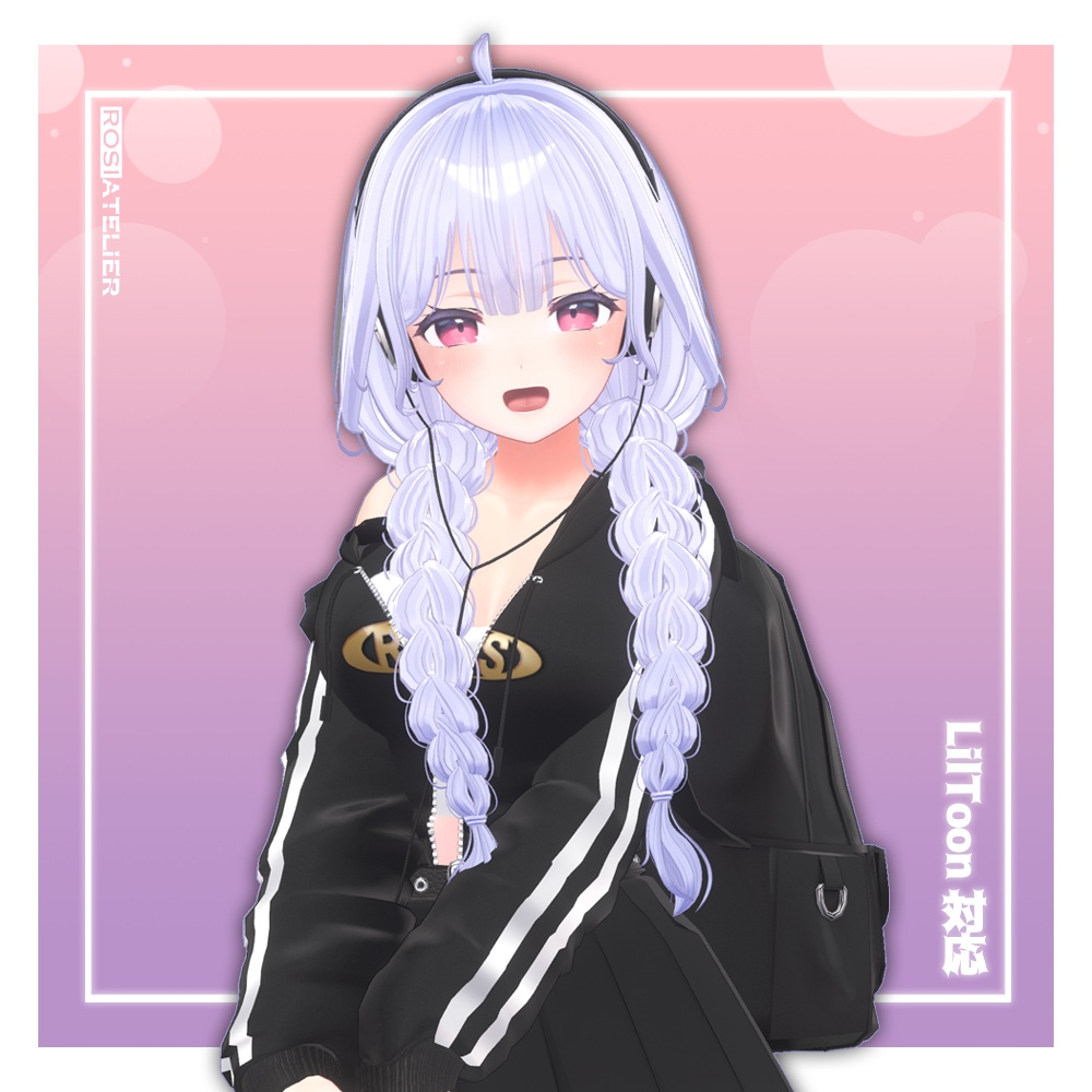 【3Dヘアモデル】 かわいい三つ編み髪型 Cute braid hair