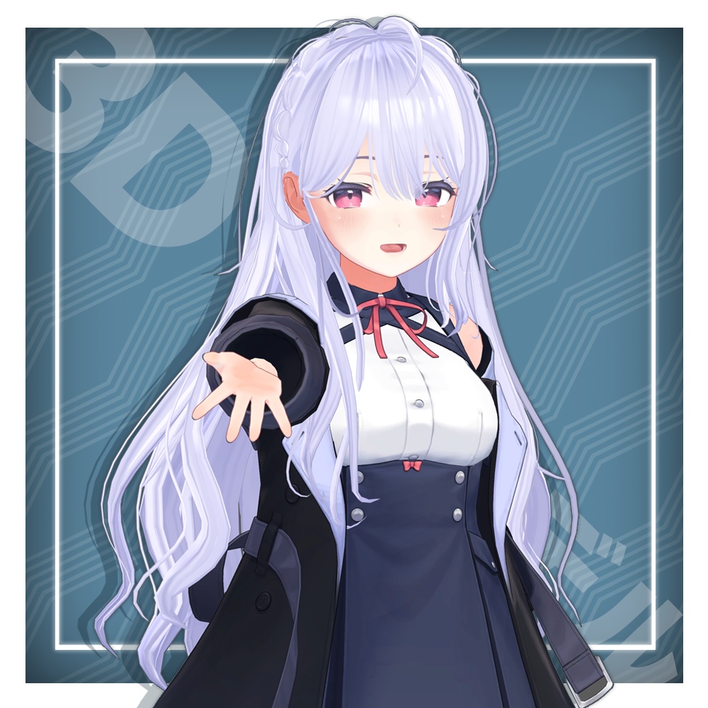 【3Dヘアモデル】 ポイントロングウェーブヘア Point long wave hair