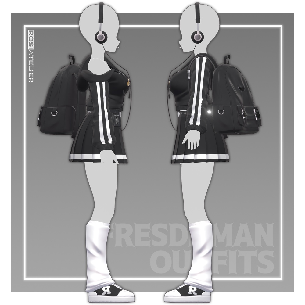 【3D衣装モデル】 Freshman Outfits (for kikyo, selestia)