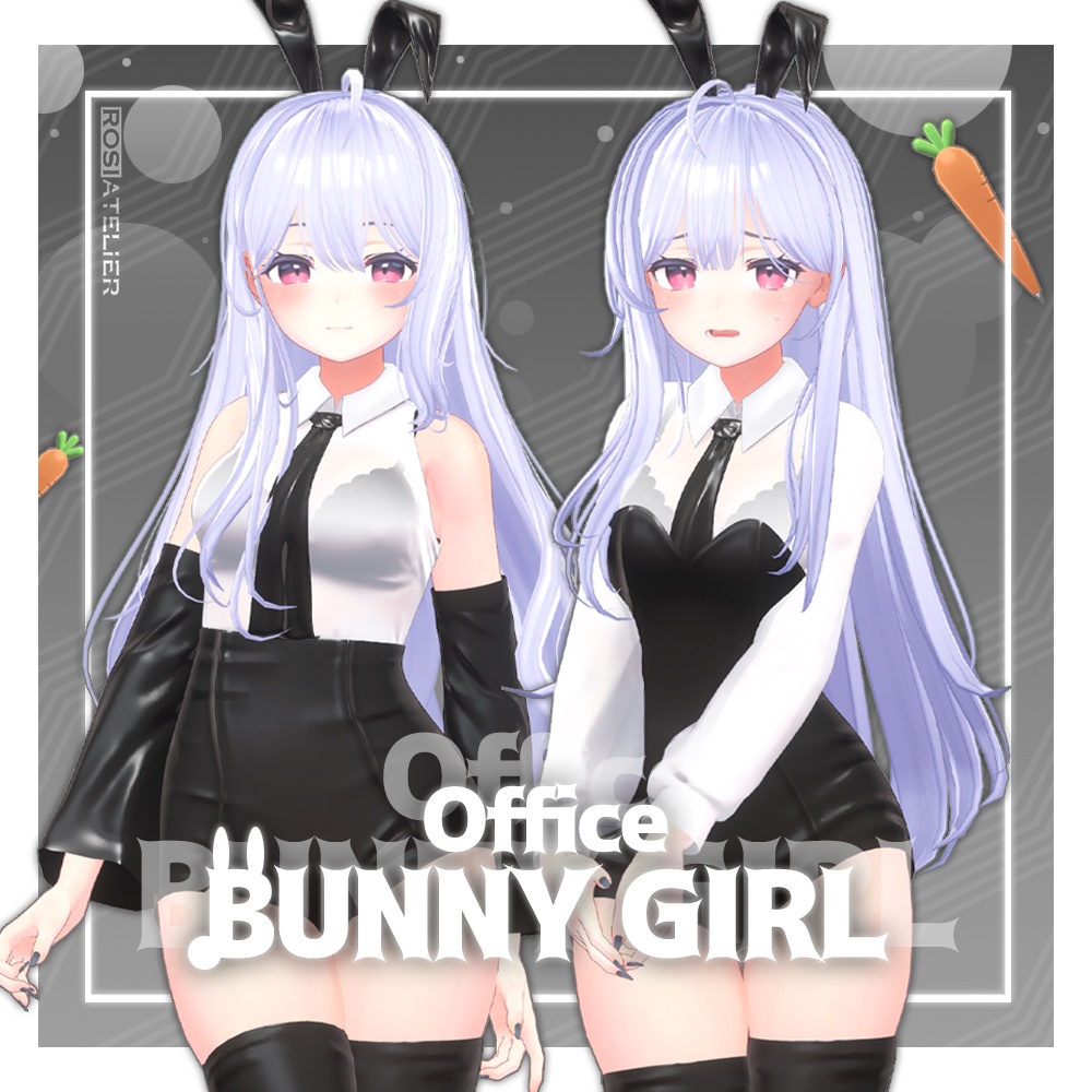 【3D衣装モデル】 Office Bunny Girl (for kikyo, selestia)