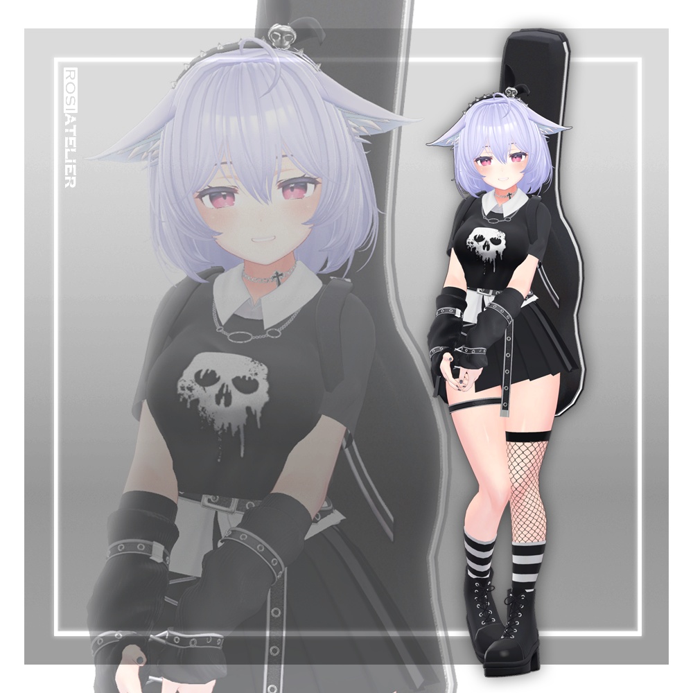 【3D衣装モデル】 Punky rock star (for Kikyo, Selestia)