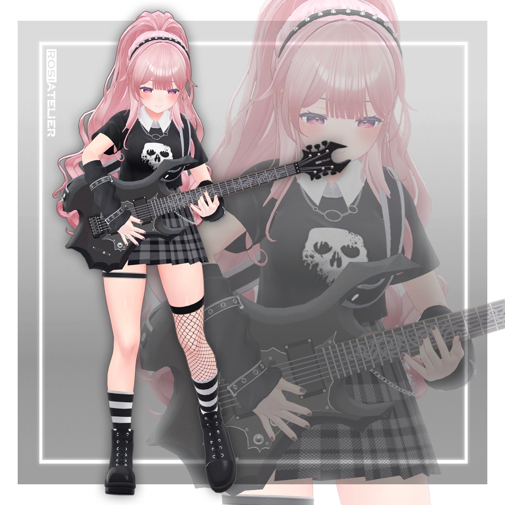 【3D衣装モデル】 Punky rock star (for Kikyo, Selestia)