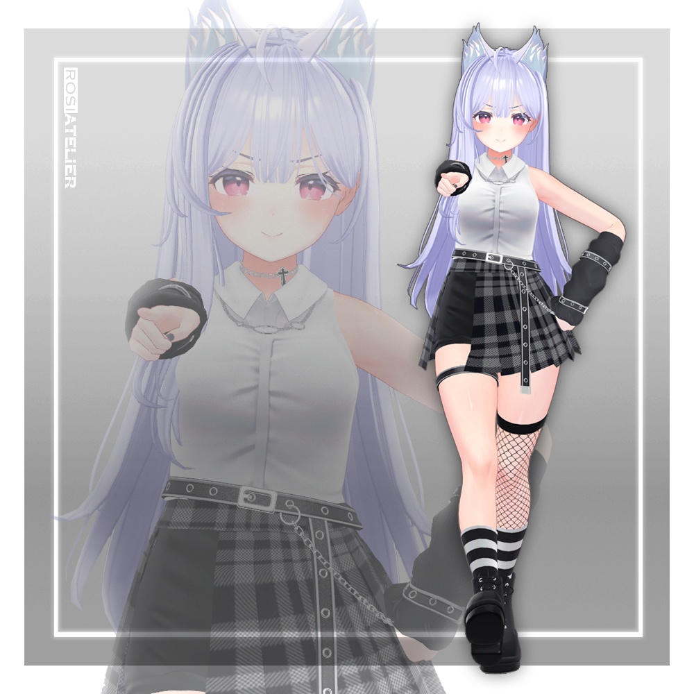 【3D衣装モデル】 Punky rock star (for Kikyo, Selestia)