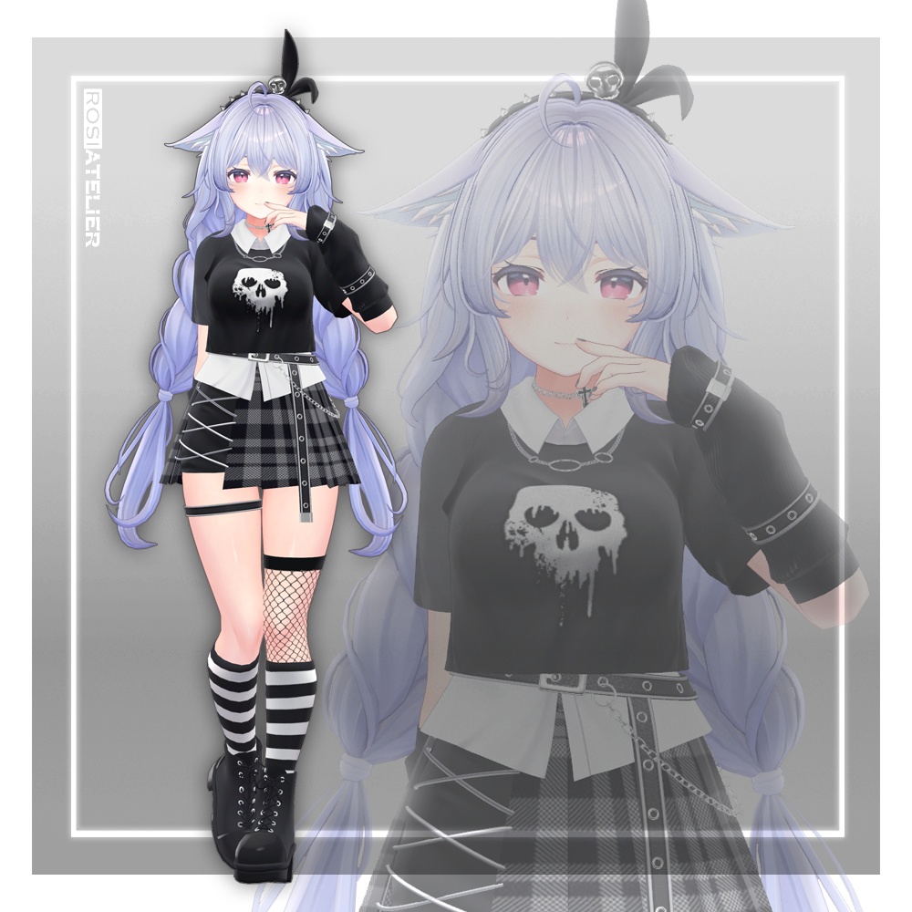 【3D衣装モデル】 Punky rock star (for Kikyo, Selestia)