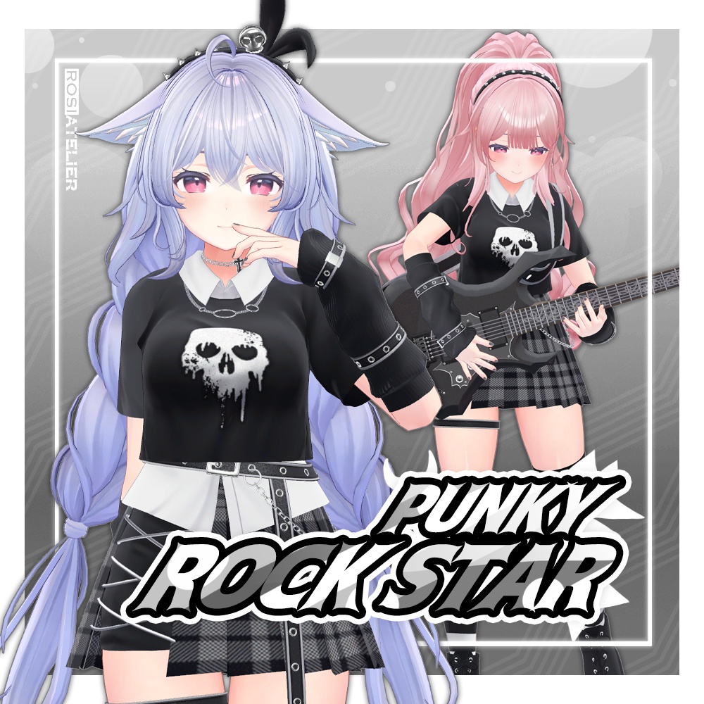 【3D衣装モデル】 Punky rock star (for Kikyo, Selestia)