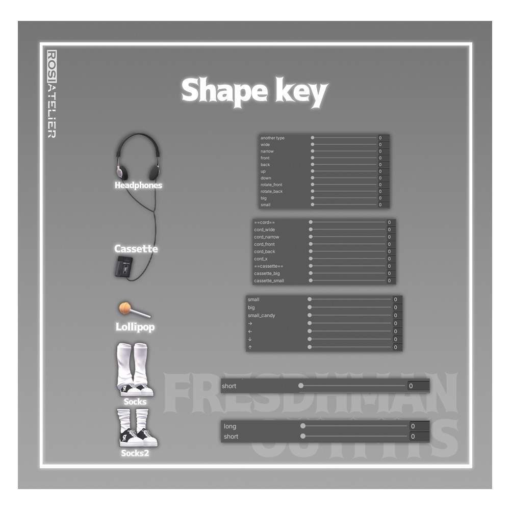 【3D衣装モデル】 Freshman Outfits (for moe)