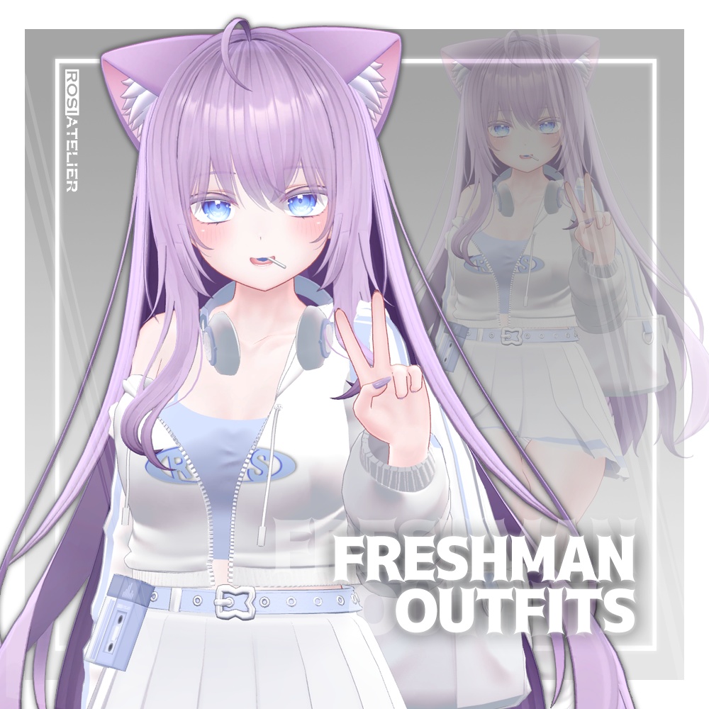 【3D衣装モデル】 Freshman Outfits (for moe)