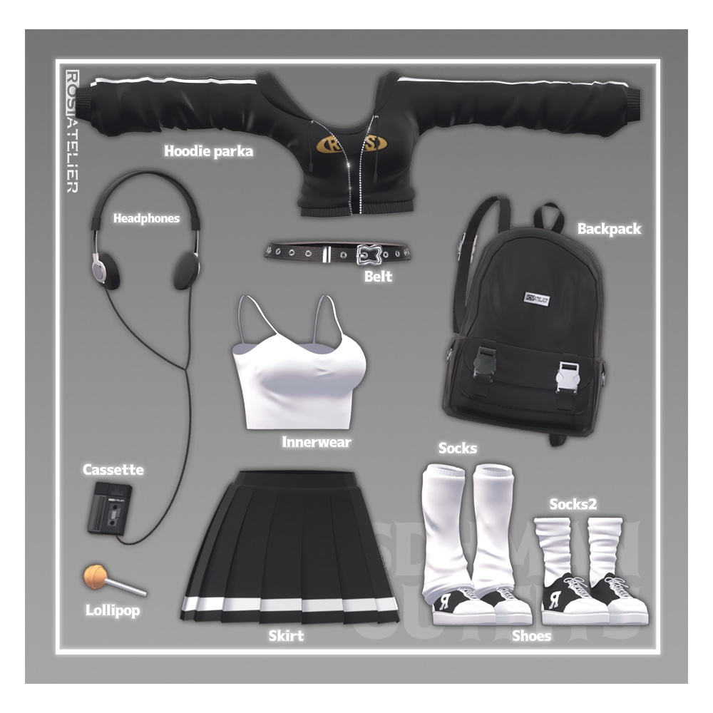 【3D衣装モデル】 Freshman Outfits (for moe)