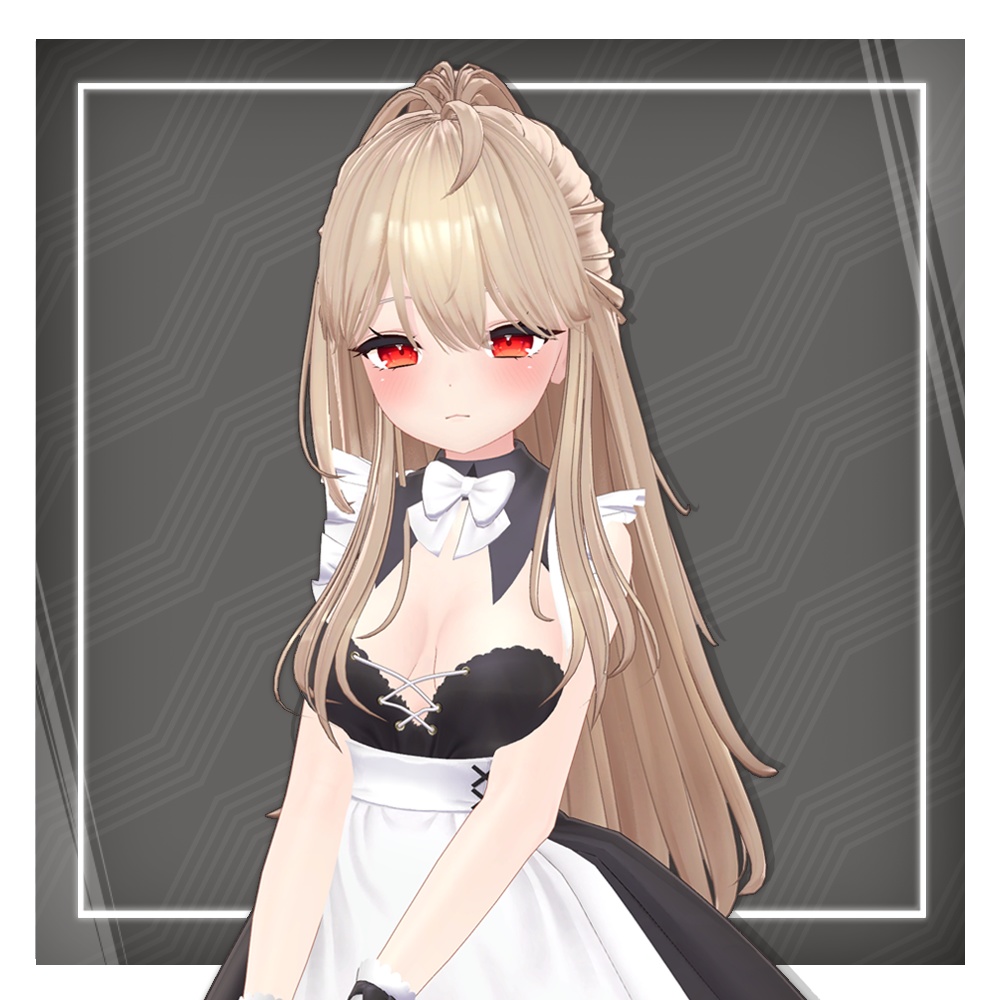 【3Dヘアモデル】 ハイハーフ ポニーテール High half ponytail