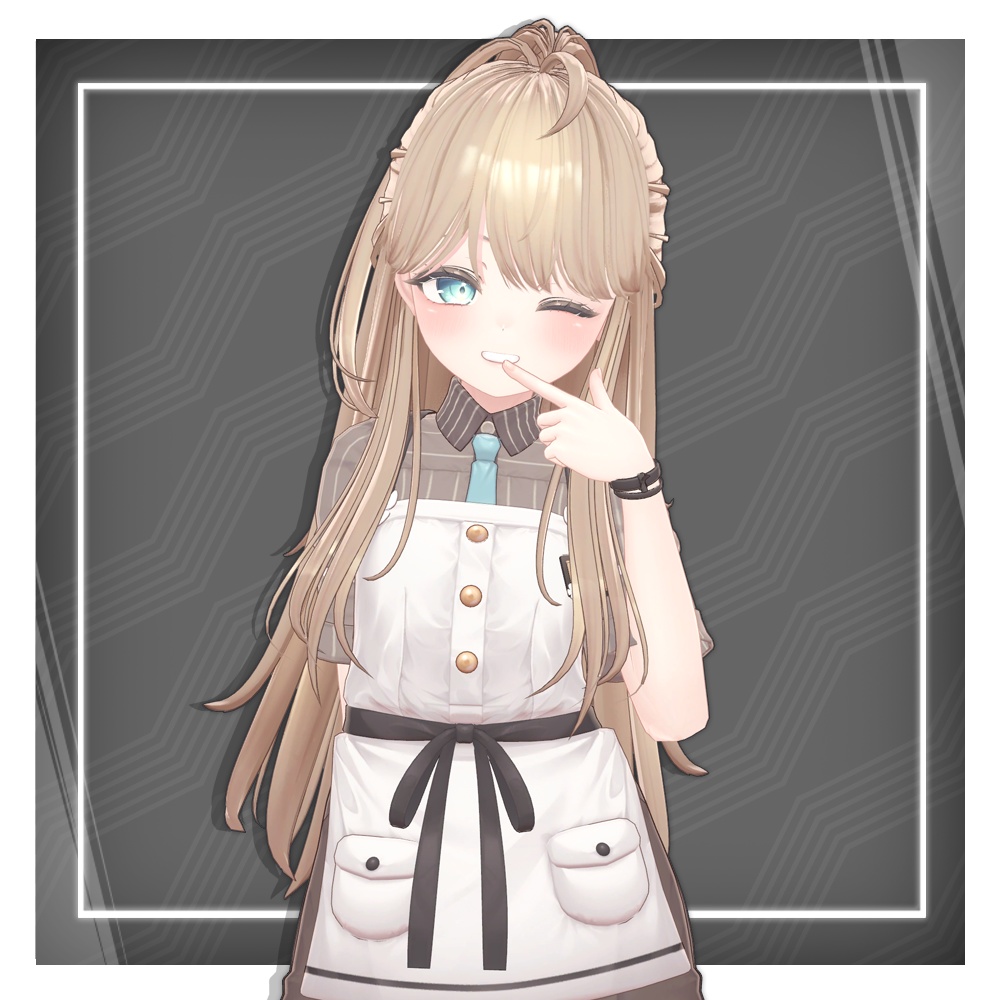 【3Dヘアモデル】 ハイハーフ ポニーテール High half ponytail