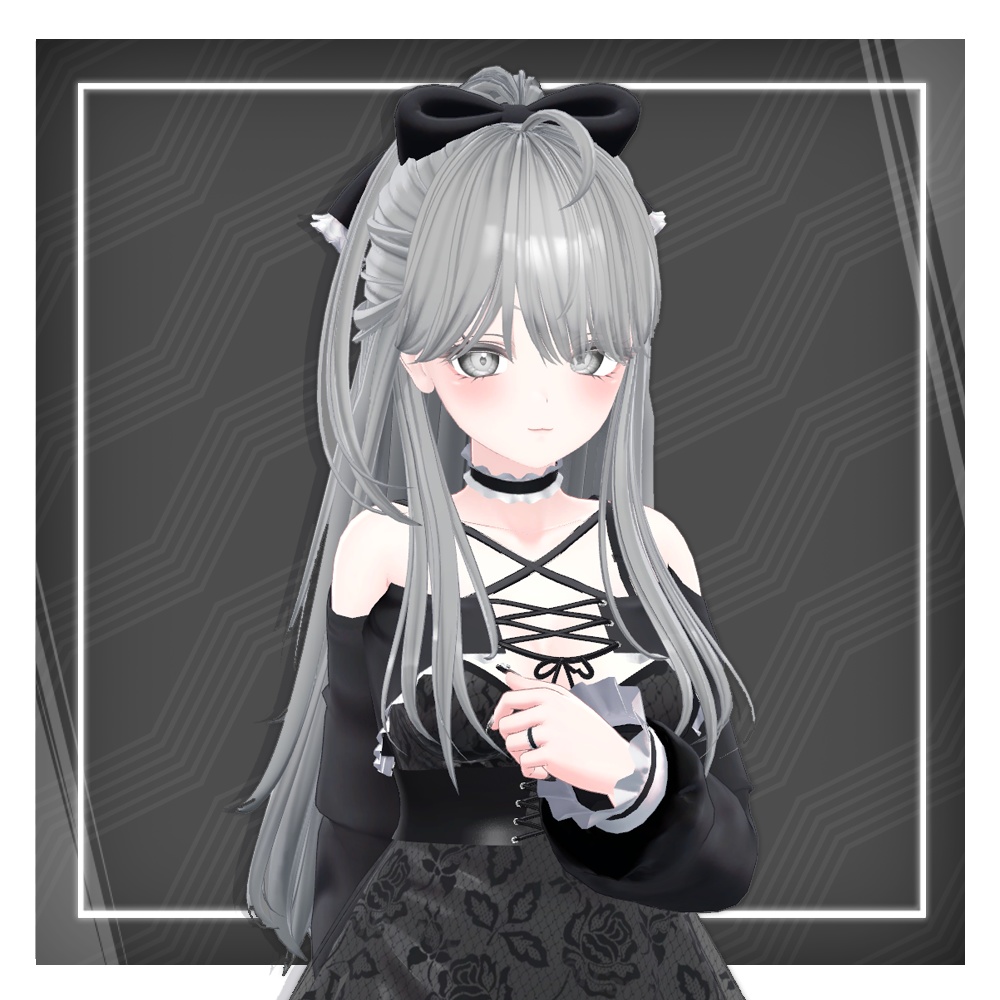 【3Dヘアモデル】 ハイハーフ ポニーテール High half ponytail