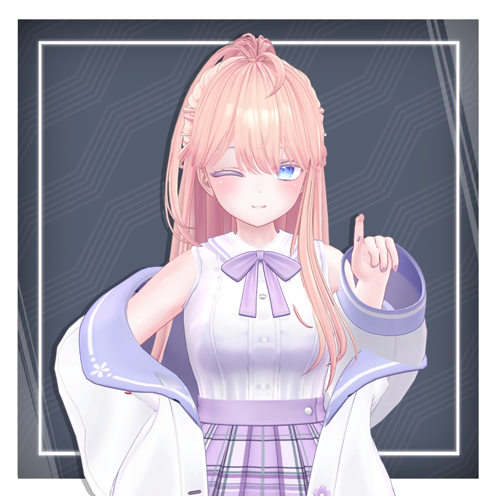 【3Dヘアモデル】 ハイハーフ ポニーテール High half ponytail