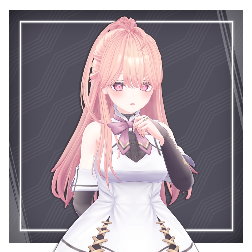 【3Dヘアモデル】 ハイハーフ ポニーテール High half ponytail