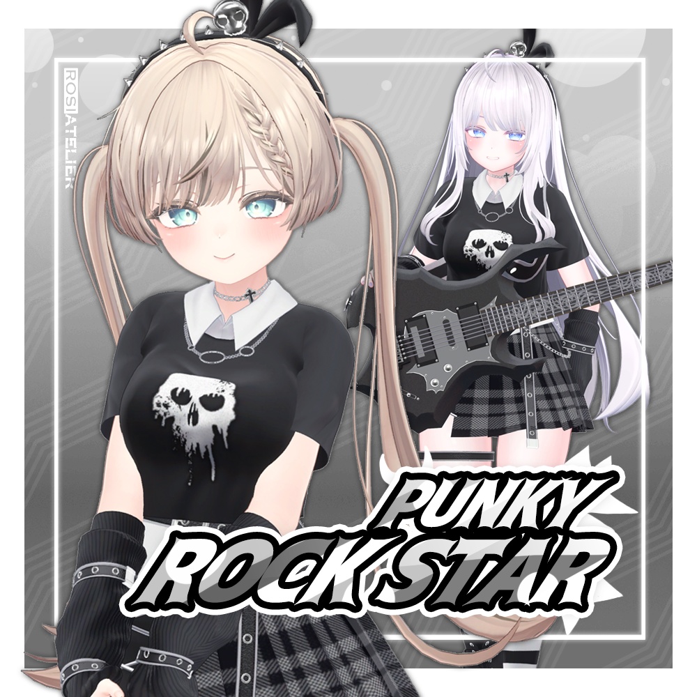 【3D衣装モデル】 Punky rock star (for Moe, Manuka)