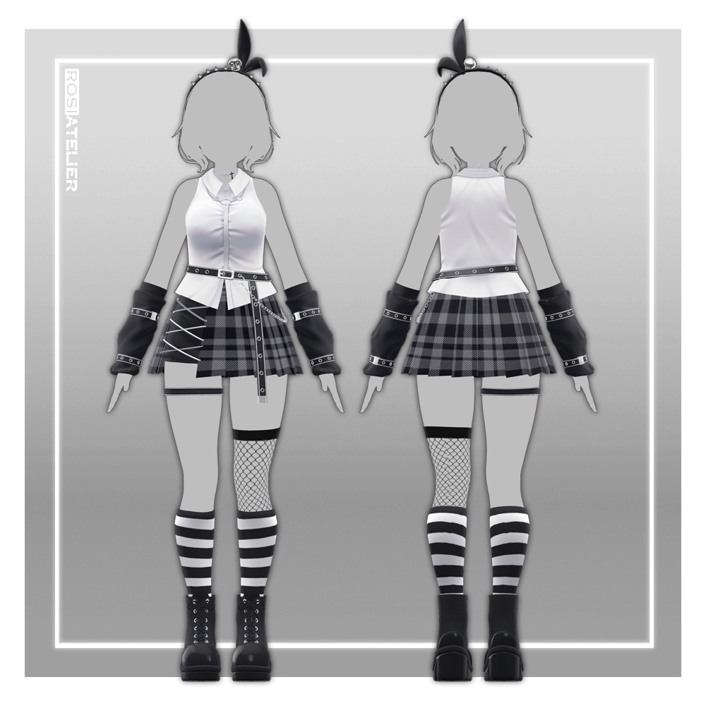 【3D衣装モデル】 Punky rock star (for Moe, Manuka)