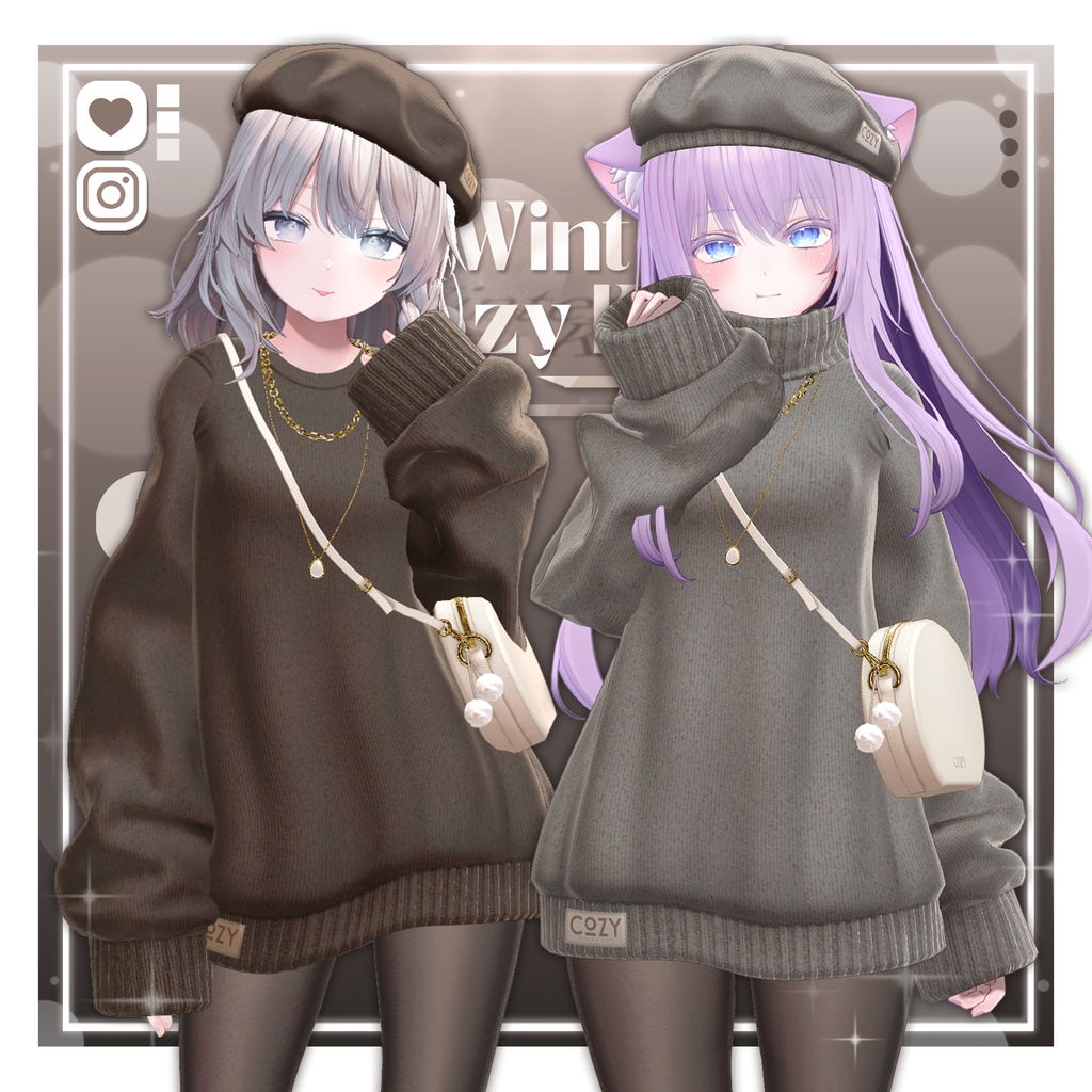 【7アバター対応】 Winter cozy knit