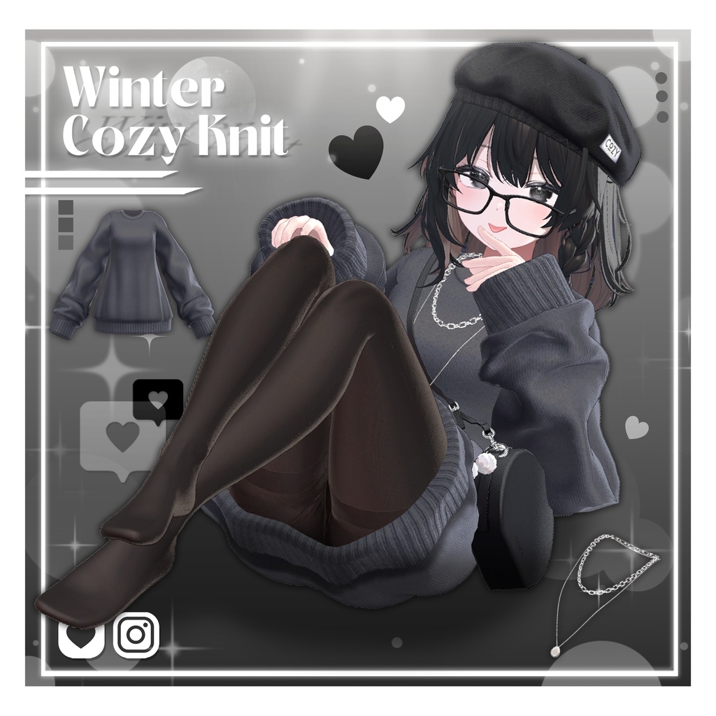 【7アバター対応】 Winter cozy knit