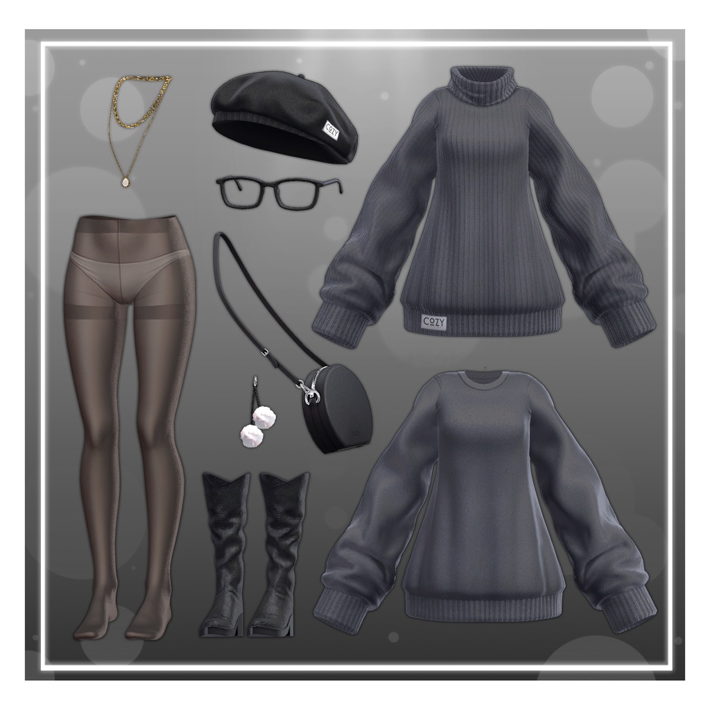 【7アバター対応】 Winter cozy knit