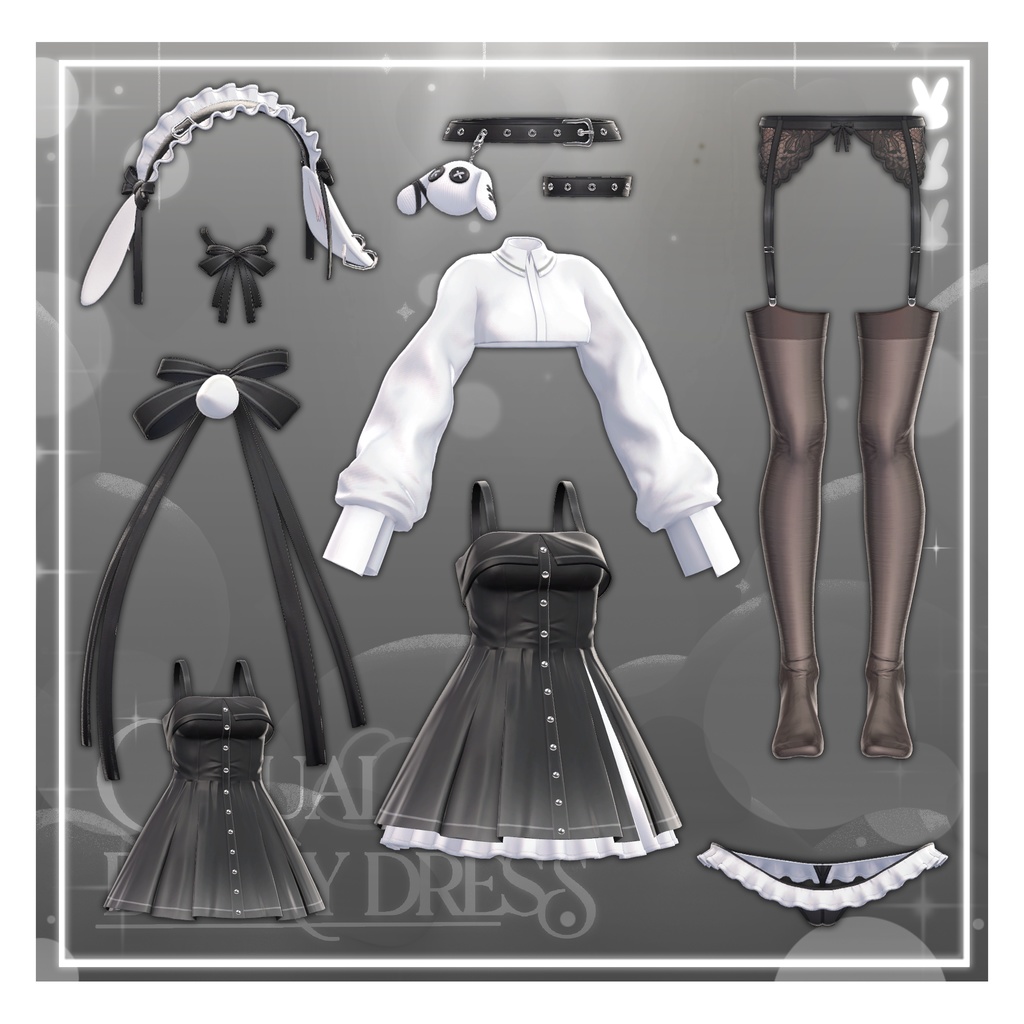 【9アバター対応】 Casual bunny dress