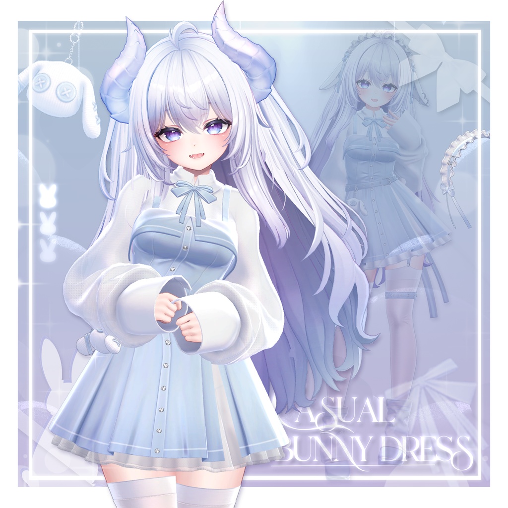 【9アバター対応】 Casual bunny dress