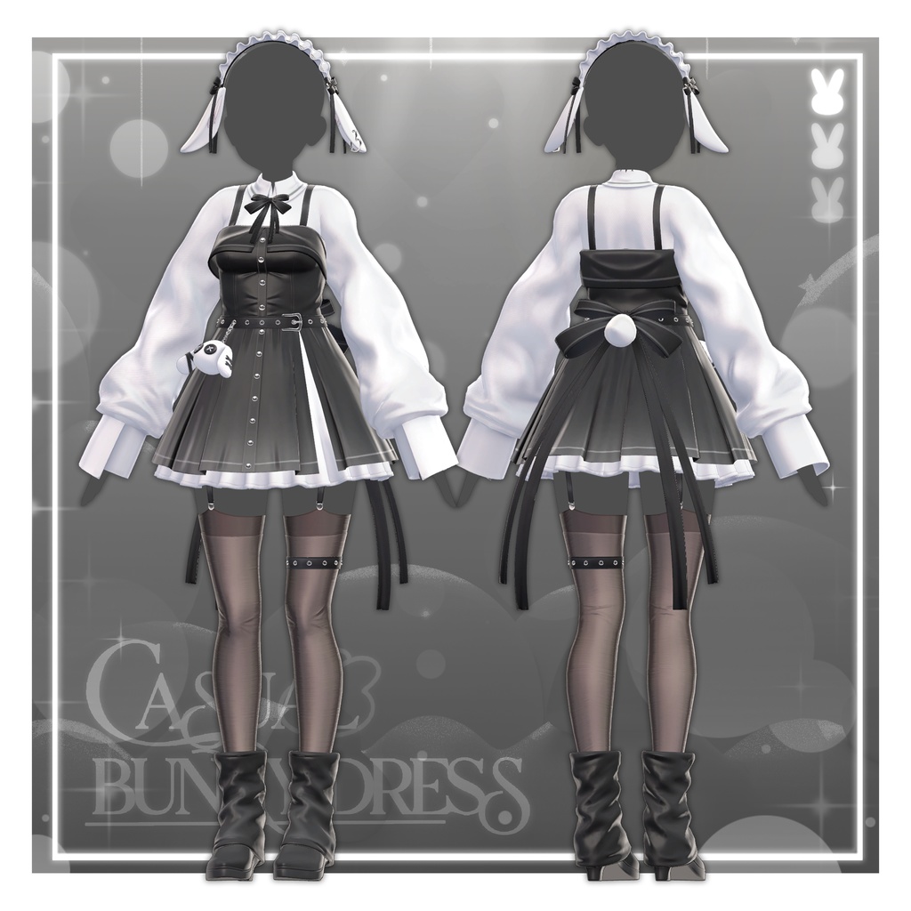 【9アバター対応】 Casual bunny dress